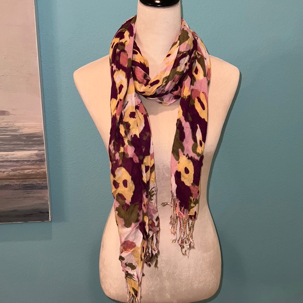 Women’s Purple & Yellow Scarf, OS